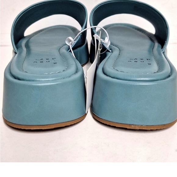NEW! Carlita Wedge Platform Slide Sandals - A New Day, Blue Wedge - Picture 5 of 9